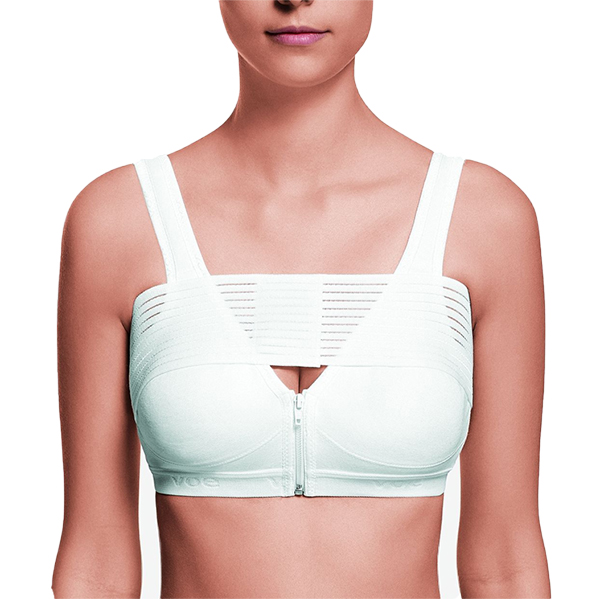 REGGISENO PER MASTOPLASTICA ADDITIVA CON  APERTURA FRONTALE CON ZIP E FASCIA SENO INCORPORATA