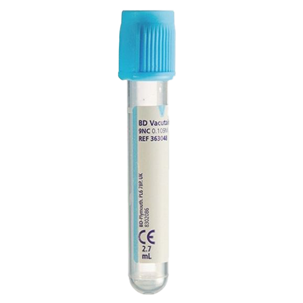 PROVETTE VACUTAINER CON SODIO CITRATO 2,7 ML - TAPPO CELESTE